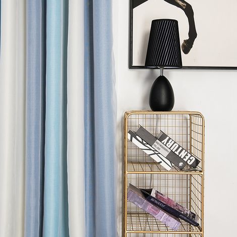 [Store Curtain] Élégant Voilage Doublé Polyester Hollow - 1x2m Dark Blue pour Lit et Salon (1/5)