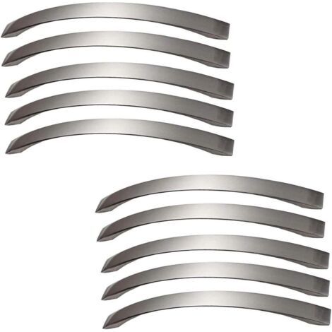 Zolginah – Lot de 10 poignées de meuble inox – Entraxe 160mm – Finition nickel brossé – Pour placards et tiroirs modernes (1/4)
