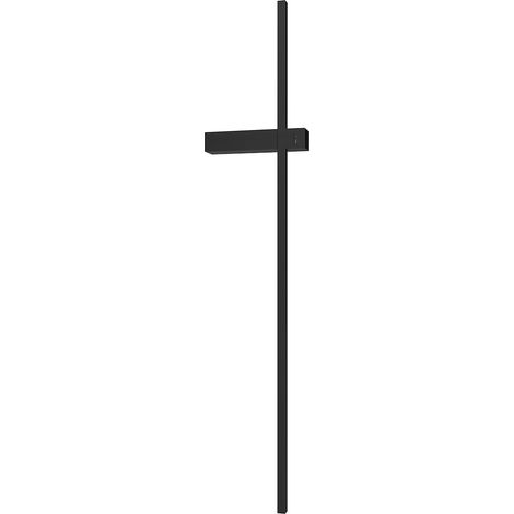Minimalistische Wandleuchte, länglicher schwarzer Stab, 90 cm, für Wohnzimmer, Schlafzimmer, warme Farbe, LED 12W, VISION Milagro