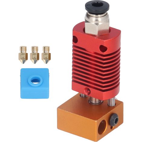 Buse en Laiton pour Extrudeuse Hotend avec Coque de Protection Silicone - Kit Chauffage pour Imprimante 3D CR10 (1/5)
