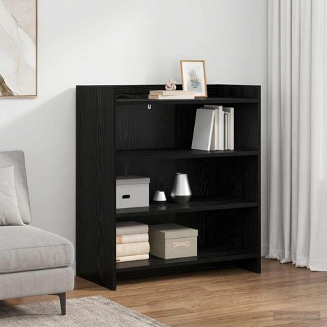 Credenza Rovere Nero 75 x 36 x 80 cm Legno ingegnerizzato vidaXL (1/5)