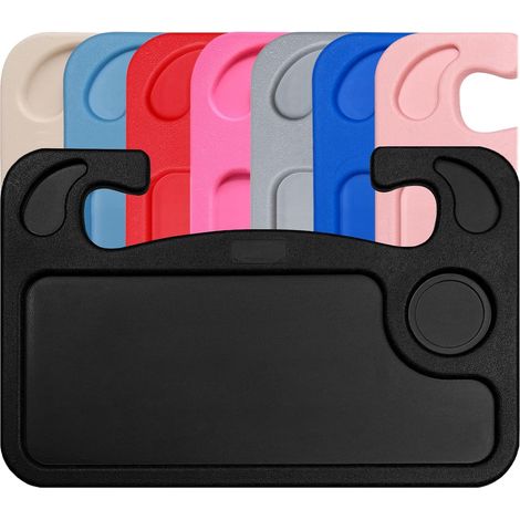 Bandeja para volante Ledogner, bandeja para comer, mesa colgante para volante para alimentos, portátil y otros accesorios para viajes en coche, color negro.