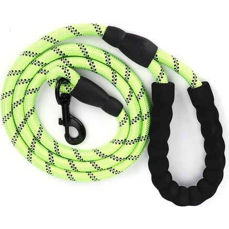 Reflektierende Nylon-Hundeleine, Sicherheitskette für Welpen, mittelgroße und große Hunde, zum Laufen, Spazierengehen und Training (grün) (1/5)