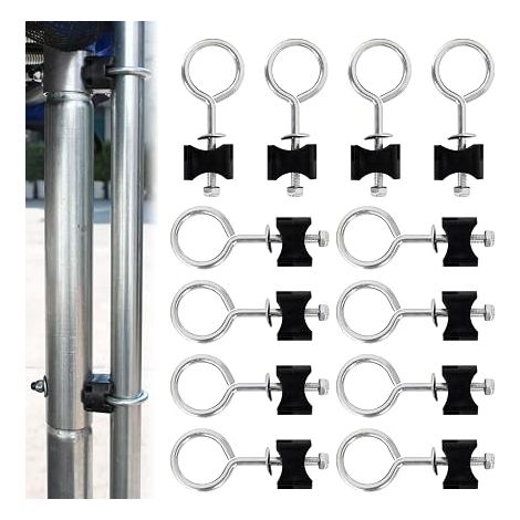 Juego de 12 tornillos para trampolín, accesorios para tornillos de trampolín, kit de tornillos de repuesto para trampolines, herramienta de estabilidad de acero para trampolines, para trampolines gran (1/5)