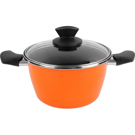 Olla coc tapa cristal 24cm antiadh todas cocinas h.esmal nar