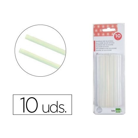 Liderpapel - Barre termofusibili da 7 mm di diametro x 100 mm di altezza blister da 10 pezzi