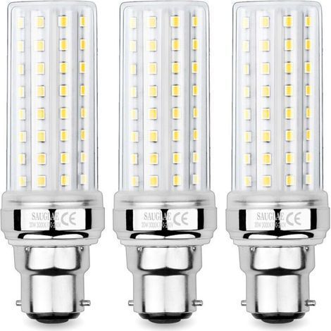 Ampoules de Maïs LED 20W. Équivalent 150W Ampoule Incandescente. 2300LM. 3000K Blanc Chaud. Ampoules à B22 Baïonnette. 3 Pièces (1/5)