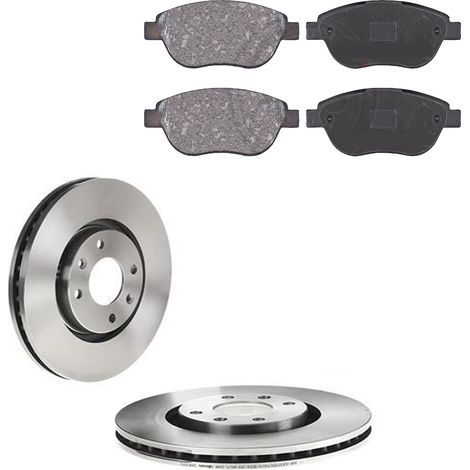 KIT FRENI ANTERIORI compatibile con PEUGEOT 207 CC (WD) - DISCHI + PASTIGLIE OEM: P 61 068 / 17338 /SOSTITUZIONE DIRETTA/BASSA POLVERE/SILENZIOSO (1/5)