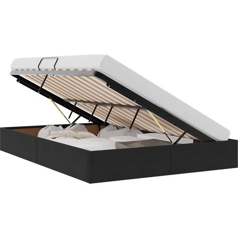 Maison Exclusive - Ottoman Bettgestell mit Speicher Schwarz 140 x