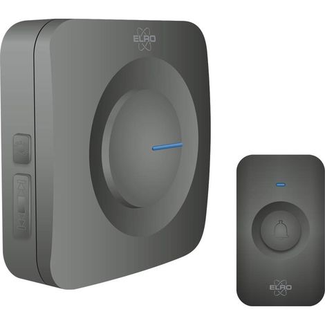 Elro DB3000 Set di campanello senza fili - con ricevitore a batteria - Nero