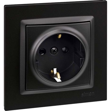 SIMON Spina Schuko colore nero "Serie 10"