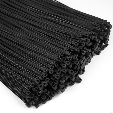 1 000 pièces serre-câbles en nylon, 350 x 4,8 mm en plastique support de câble, fixation de câble, résistance à la rupture extra élevée résistante aux UV (1/5)