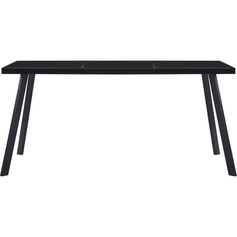 Maison Exclusive - Esstisch Schwarz 180 x 90 x 75 cm Hartglas