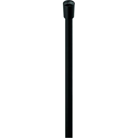 Flexible de douche PVC métallisé noir 150 cm anti-torsion avec écrou tournant - THEWA FL130NE