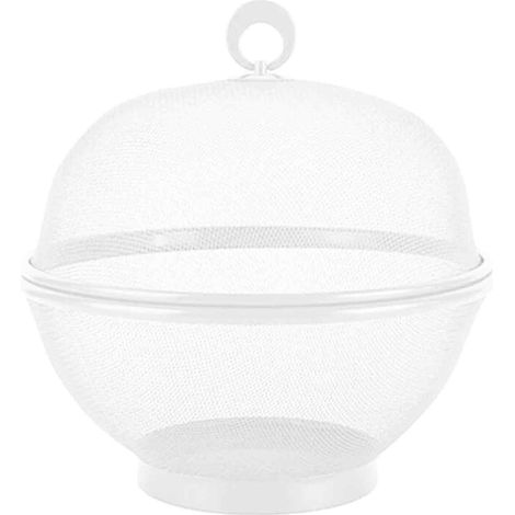 Panier A Fruits - Avec Egouttoir Integré Et Couvercle - Design Aéré Anti-Insectes - Base Stable Pour Cuisine - 1 Pièce