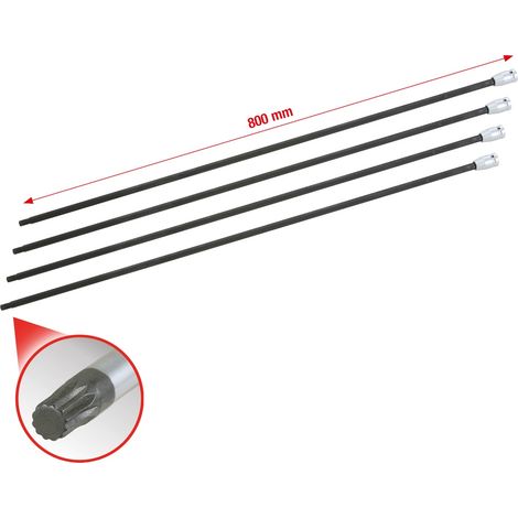 KS Tools 1/2 Antriebswellen-Stecknuss-Satz Vielzahn, 4-tlg (1/4)