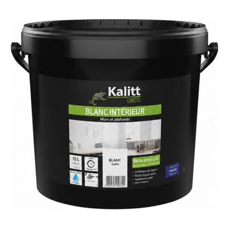 Vernice per muri e soffitti KALITT acrilica satinata bianca 10L