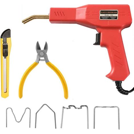 Saldatore a pistola, con kit, 50W, 200 perni di rinforzo, rosso (1/5)