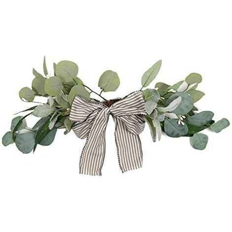 Couronne d'eucalyptus artificiel pour maison, porte, maison, fermier, décoration murale, fenêtre, fête (1/4)