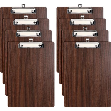 8 Pièces A4 Porte Blocs en Bois, Planchettes à Pince Porte-Formulaires (1/5)
