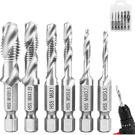 Coffret de Forets Taraudeurs HSS M3-M10 Queue Hexagonale 1/4" (1/5)