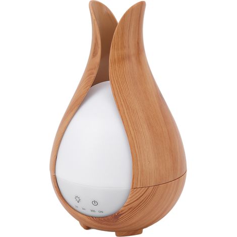 Humidificateur imitation bois 200 ml, 8 W, 24 V, arrêt automatique, diffuseur d'aromathérapie silencieux avec 7 lumières LED de couleur, prise UE 100-240 V (1/5)
