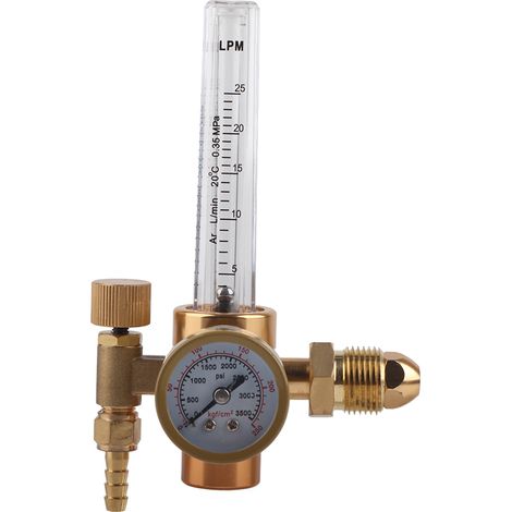 Réducteur de pression d'argon tout en laiton, débitmètre de gaz G5/8, connecteur CGA580 à filetage mâle