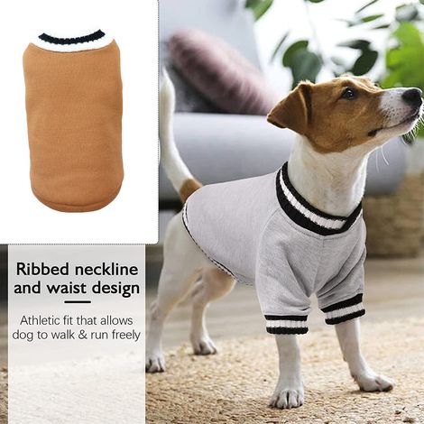Chien Chat Pull Style Écolier - Côtelé Doux Respirant - Pour Printemps Été Automne Hiver - Taille S M L (1/5)