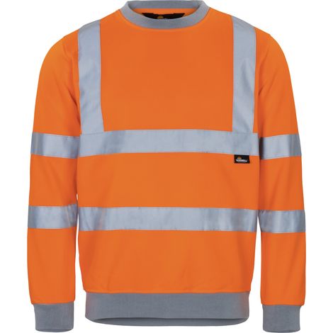 Vizwell Herren Warnschutz Sweatshirt VWFC120 Gr. L orange (1/5)