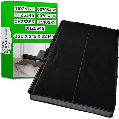 Filtre Charbon Hotte Aspirante 320x215x22 mm 11026771 00703606 V11