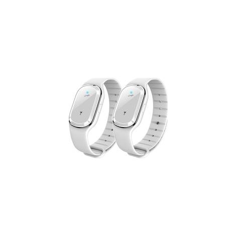 Braccialetto antizanzare a ultrasuoni a forma di orologio, ricaricabile tramite USB, adatto ad adulti e bambini, confezione da 2. - Crezuo