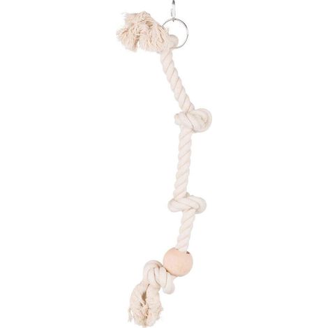 Giocattoli per Uccelli Trixie 60 cm Bianco Corda Nodo
