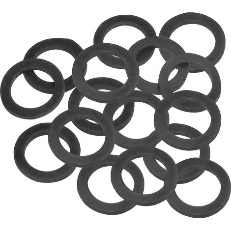 Joint Plat En Caoutchouc M20, Lot De 16, Diamètre Intérieur 20mm, Diamètre Extérieur 30mm, Épaisseur 3mm, Joint D'étanchéité Espaceur Pour Robinet Tuyau Raccordement Boulon, Noir (1/5)