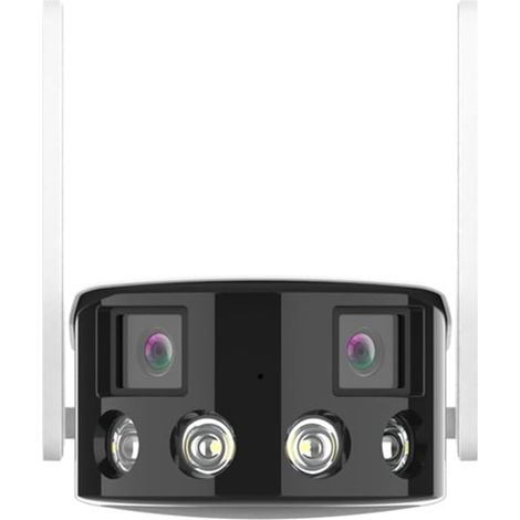 Caméra HD 4MP 2K Panorama Surveillance Grand Écran Double Vision Épissage Caméra Couleur Ultra Grand Angle 180° Prise UE (1/4)