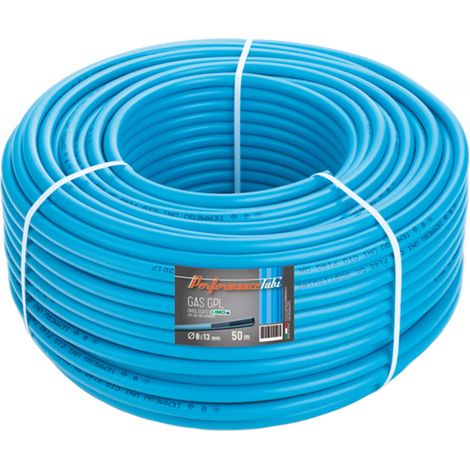 Tubo Gas GPL Omologato Imq diametro 8x13mm Lunghezza 50 Metri Azzurro (1/3)