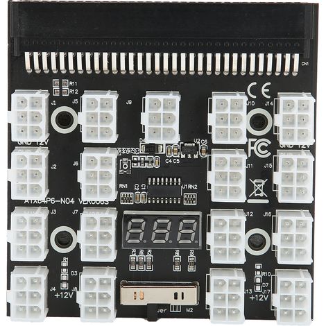 12V-Netzteilplatine, 17-poliger Konverter, schwarzes Verteiler-Leiterplattenmodul - Netzteil für elektronische Schaltungen. (1/5)