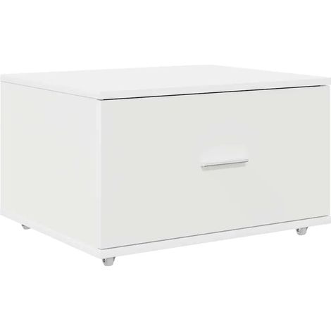 Elegante cassettiera moderna per ufficio o camera da letto 55 x 45 x 31 cm legno bianco 020052193