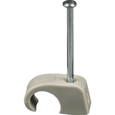 Attaches-pontets polyéthylène WKK avec clou acier trempé pour câbles diamètre 10-14 mm, boîte de 100 pièces - DON QUICHOTTE