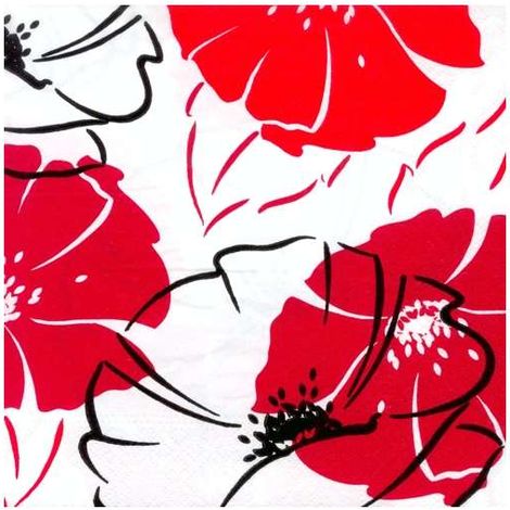 Tovaglioli 3 veli 20 pezzi "Red Passion"
