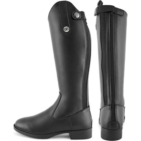 34, Noir: Lasa Junior bottes de compétition en cuir pour enfants avec fermeture éclair
