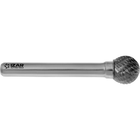 Fresa Rotativa Metal Duro Tipo D Esferica - 9258 - 03,00X03,00 mm Dent.6 IZAR (1/4)