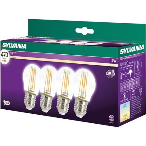 Lampe LED non directionnelle ToLEDo Retro Sphérique 4,5W 470lm 827 E14 Pack de 4 (0028216) (1/2)