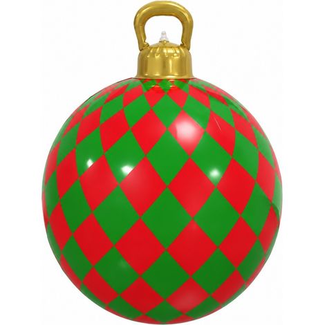 Boule de Noël gonflable décorative, 60 cm, en PVC, pour intérieur et extérieur. (1/5)