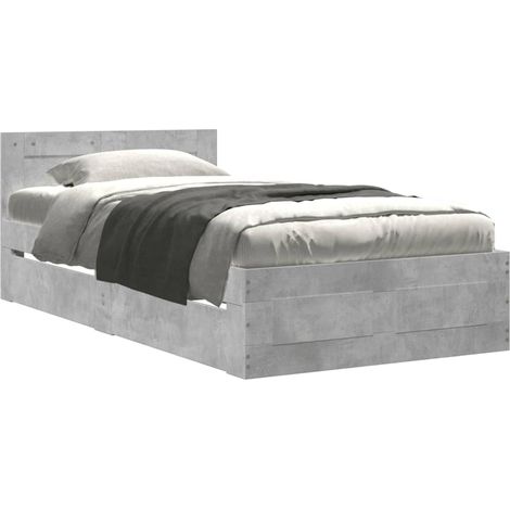 Maison Exclusive - Cama con cabecero madera de ingeniería gris ho (1/5)