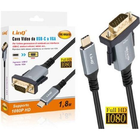 Type-c High Definition 1080p 1,8mt Tpc-vvga18 (1/5)
