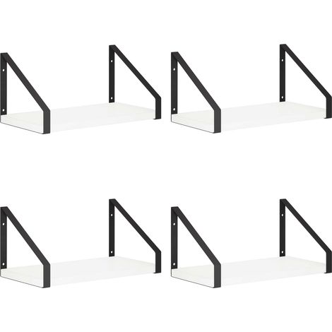 Scaffali da parete 4 pz Bianco 30 x 16 x 15,5 cm vidaXL (1/5)