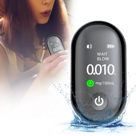 Dispositivo para análisis de aliento de alcohol,2026. Prueba de aliento de alcohol mejorada con pantalla LCD digital (1/5)