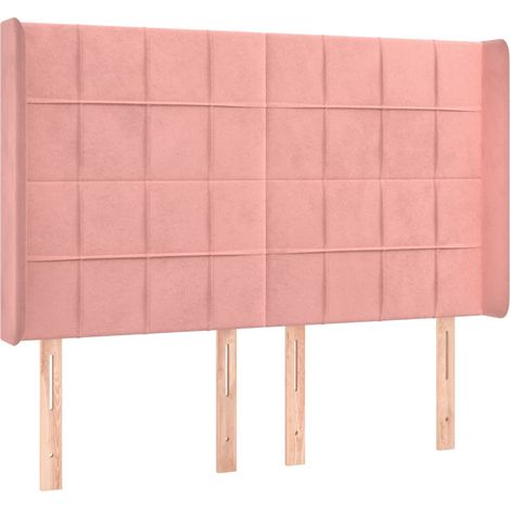 Maison Exclusive - Cabecero con orejas de terciopelo rosa 147x16x (1/5)