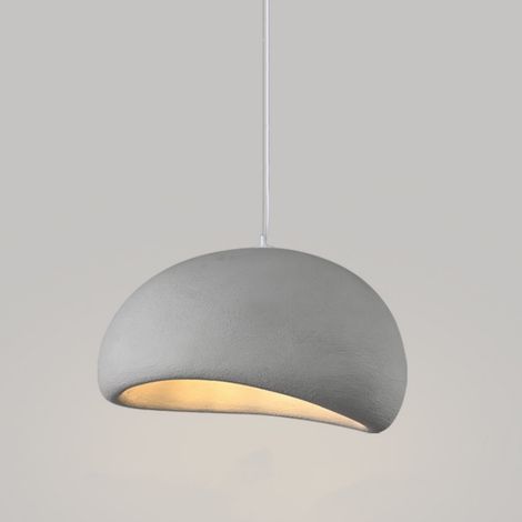 Lampada a Sospensione Vintage Lampadario da Soffitto Grigio Creativo Plafoniera Regolabile Ø30CM
