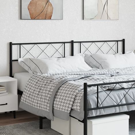 Tête de lit métal noir 160cm (1/5)